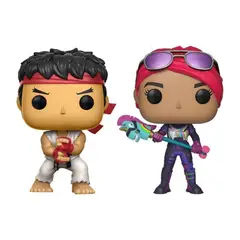 FUNKO - Pop Ryu y Brite Bomber Street Fighter Fortnite 2pk