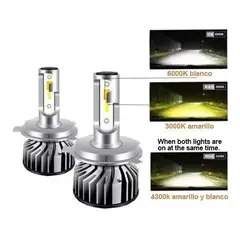JET - Kit De Faro Led Tricolor H11 Neblinero Alta Potencia 18000Lm