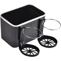 GENERICO - CAJA PORTAVASOS PARA CARRO NEGRO
