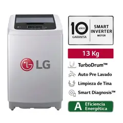 LG - Lavadora 13 KG Smart Motion WT13DPBK Gris