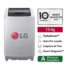 LG - Lavadora 13 KG Smart Motion WT13DPBK Gris