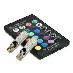 GENERICO - Set de Focos Led T10 Control RGB Lagrima Led Auto