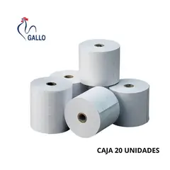 GENERICO - Papel Termico Contometro Gallo 80mm x 83mts 48 gr