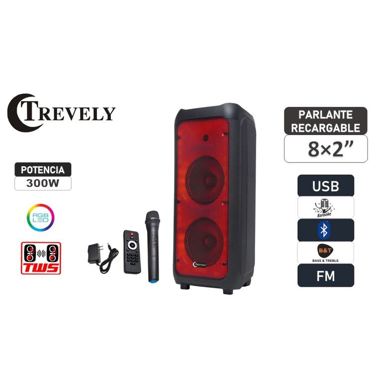 Parlante portátil 82 WT-826 bluetooth 300W