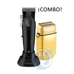 KEMEI - Combo Cortadora KM-2296 y Afeitadora KM-TX1