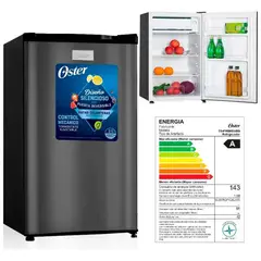 OSTER - Frigobar OS-PMBME92BB Gris 85L