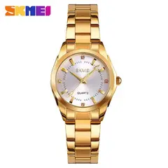 SKMEI - RELOJ 1620 DORADO CORREA ACERO PARA MUJER_.