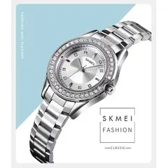 SKMEI - RELOJ 1534 PLATEADO CORREA ACERO PARA MUJER_.