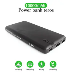 TEROS - Cargador Portatil Power Bank 10000 Mah 37 W Negro