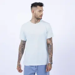 BHEVSK - Polo básico celeste hombre