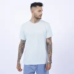 BHEVSK - Polo básico celeste hombre