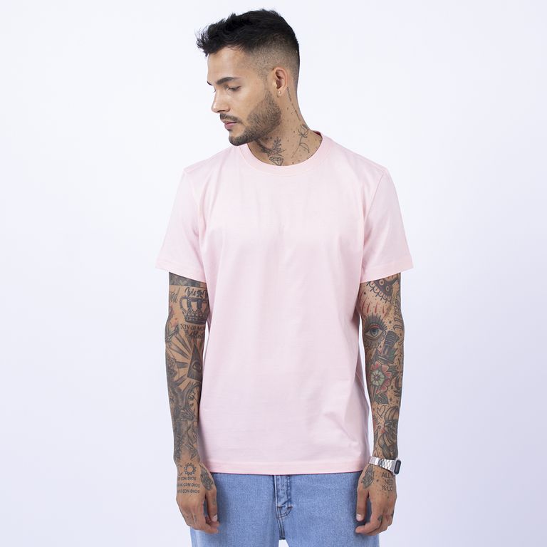 Polo basico rosa hombre