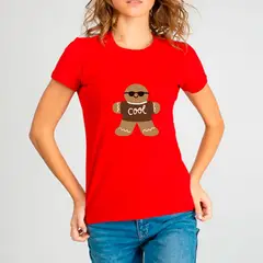 GENERICO - Polo Mujer Manga Corta Galleta Cool - Nathalie Love It - Rojo