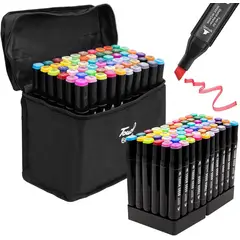 OEM - Plumones Doble Punta Marcadores Colores de 60pcs