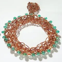 GENERICO - Aretes Zarcillos Bisuteria Fina Moda Elegante Crochet Cristales