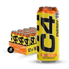 CELLUCOR - PRE ENTRENO C4 ENERGY 473 ML PACK X 12 UNIDADES ORANGE SLICE