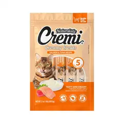 GENERICO - Cremi Atún Y Salmón Snack Húmedo para Gatos x 5 Tubos