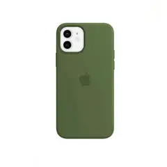 APPLE - Case Silicona Para Iphone 14 VERDE MILITAR + Mica de Vidrio