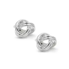 AMBAR JOYERIA - Aretes Nudito Liso Plata 925