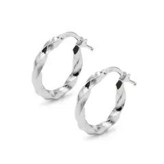 AMBAR JOYERIA - Argollas de Plata 925 Filomena 17 Silver