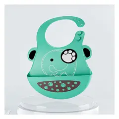 GENERICO - Babero de Silicona para Bebes con Diseño