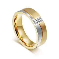 GENERICO - Anillo de Matrimonio Gold Dream Mujer Bañado Oro 18K Novia Genieka