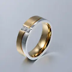 GENERICO - Anillo de Matrimonio Gold Dream Mujer Bañado Oro 18K Novia Genieka