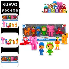 POCOYO - Set de Figuras Articulables y sus Amigos 6pcs