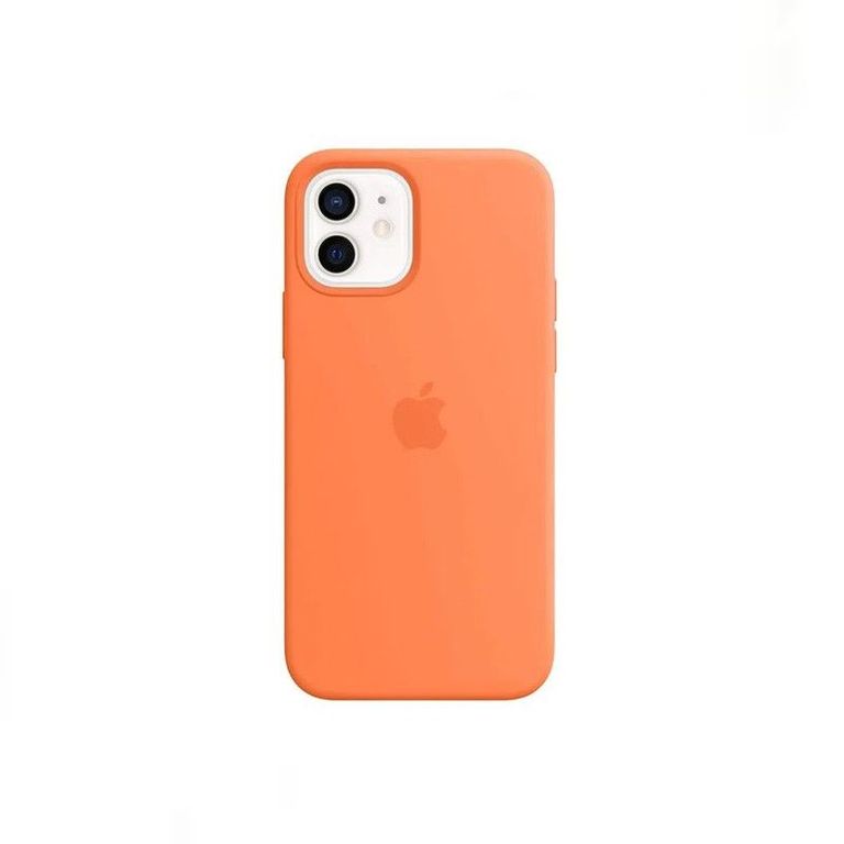 Case Silicona Para Iphone 13 Pro Max NARANJA + Mica de Vidrio