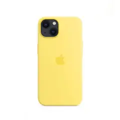 APPLE - Case Silicona Para Iphone 14 Pro Max AMARILLO + Mica de Vidrio