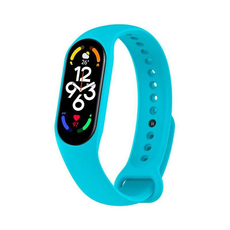 Correa de Silicona Para Xiaomi Mi Band 5,6 Y 7 - CELESTE