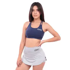 M MUSCLE MUSEUM - Top Deportivo con Tiras color Azul para Mujer