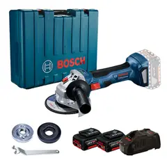 BOSCH - Amoladora Esmeril Gws 180-li + 2 Bat.(4,0 A.h) y Carg.