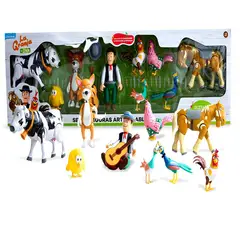 LA GRANJA DE ZENON - Set de Figuras Articulables La Granja de Zenón 10 Piezas