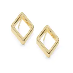 AMBAR JOYERIA - Arete Rombo 19 LAMINADO EN ORO