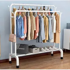 GENERICO - Organizador Estante Ropa Perchero con Ruedas PB