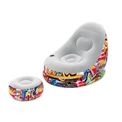 BESTWAY - Sillón Con Ottoman Grafiti -