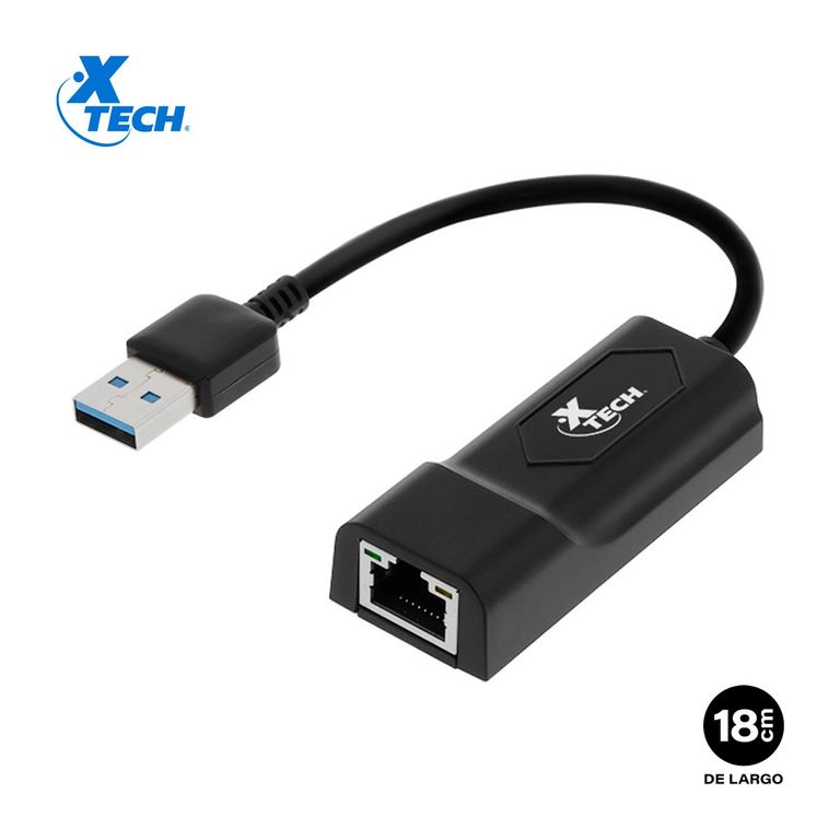Adaptador De Red XTC-373 Con Conector USB 3.0 A RJ-45 18CM