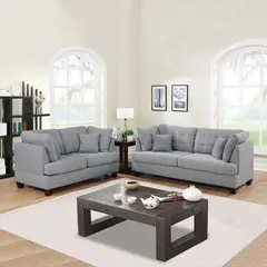 HOME PREMIUM - Juego De Sala 3 2 Niccola Gris