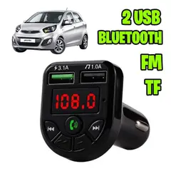 GENERICO - Transmisor Fm Bluetooth Mp3 Manos Libres Autos Cable USB