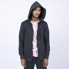 BHEVSK - Polera Basica Cremallera Gris Rata