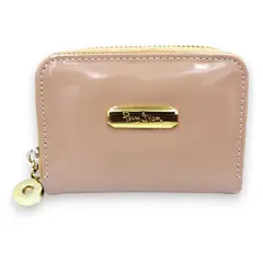 PERRY JHAN - Monedero Billetera Mujer en cuero Tipo Charol - Nude