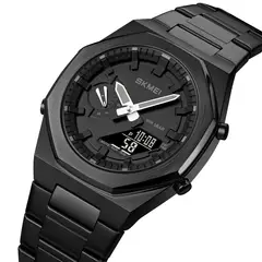 SKMEI - Reloj 1816 Negro Hora Mundial Dual