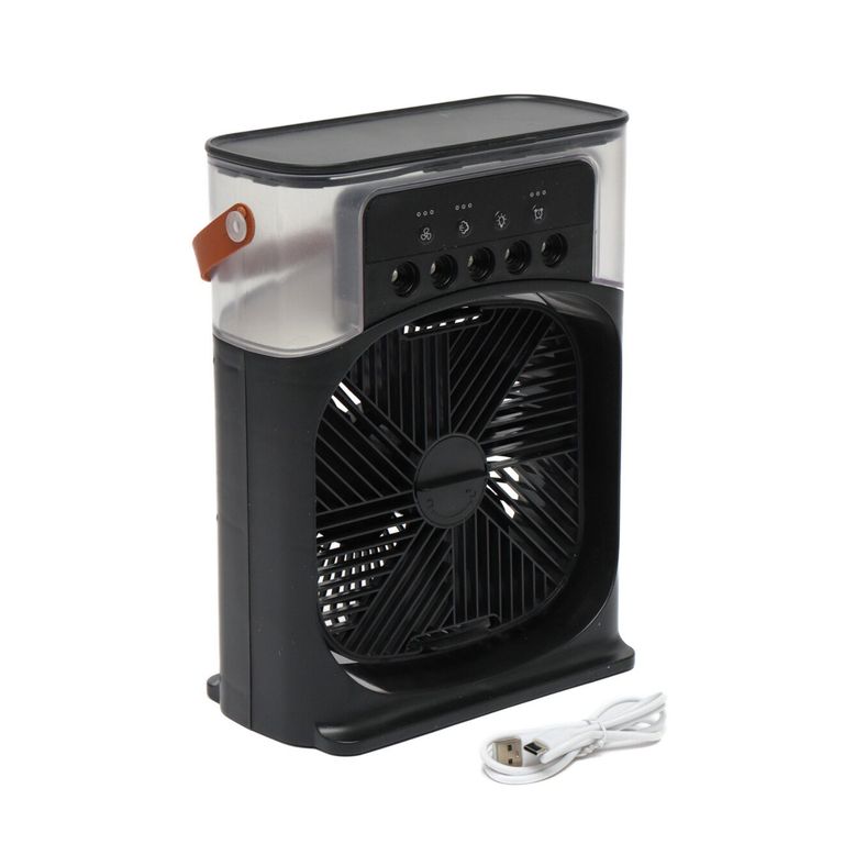 Enfriador Ventilador Aire Acondicionado Portátil Negro