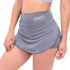 M MUSCLE MUSEUM - Short Falda Deportivo Color Plomo para Mujer