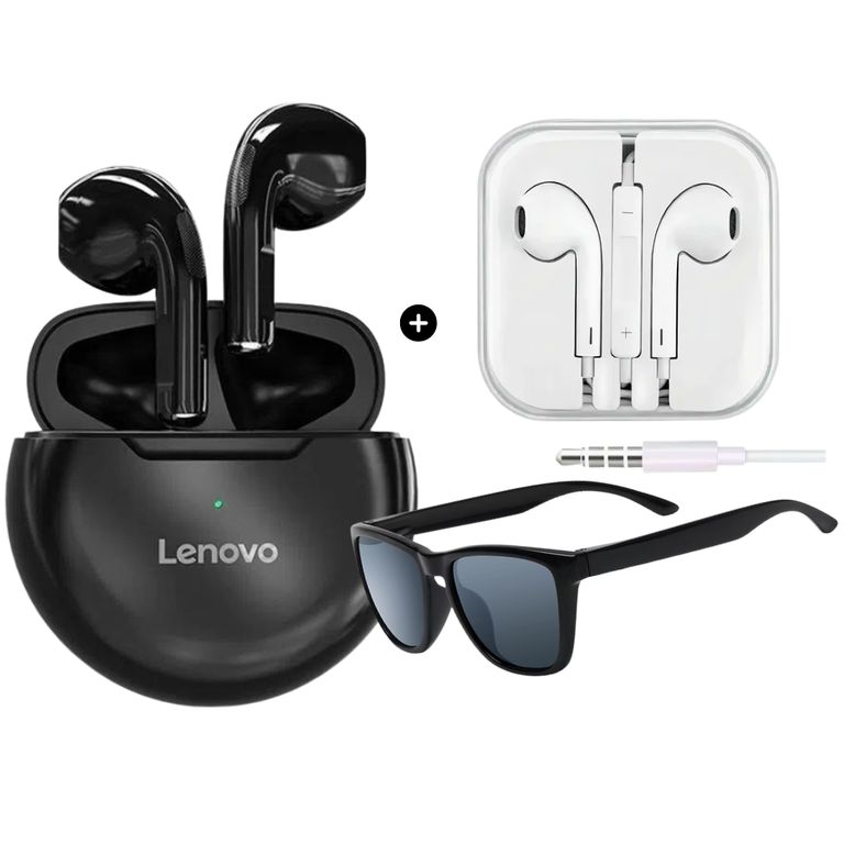 Audifonos Bluetooth HT38 Lentes de Sol Audifonos con cable regalo