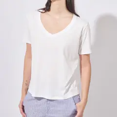 GELSOMINO - POLO ALGODÓN PIMA BLANCO CUELLO V