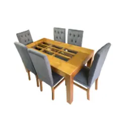 MOBILIARI - JUEGO DE COMEDOR CAM 6 SILLAS