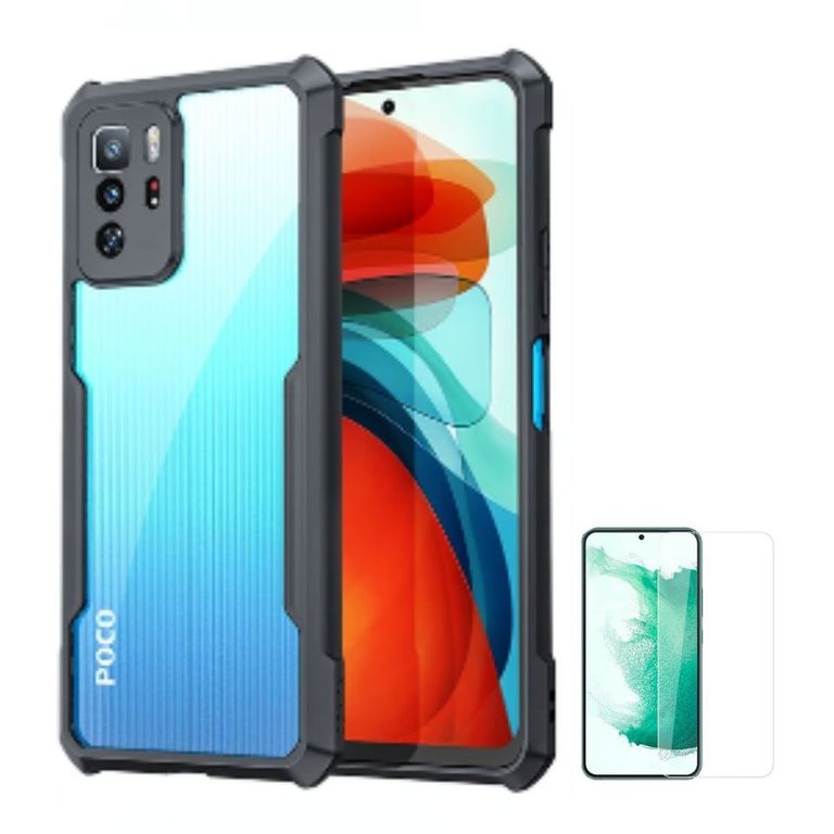 CASE BUMPER XIAOMI POCO X3 GT Y VIDRIO