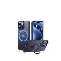 BASEUS - Funda iPhone 14 Pro con soporte giratorio de 360°MagSafe- Negro